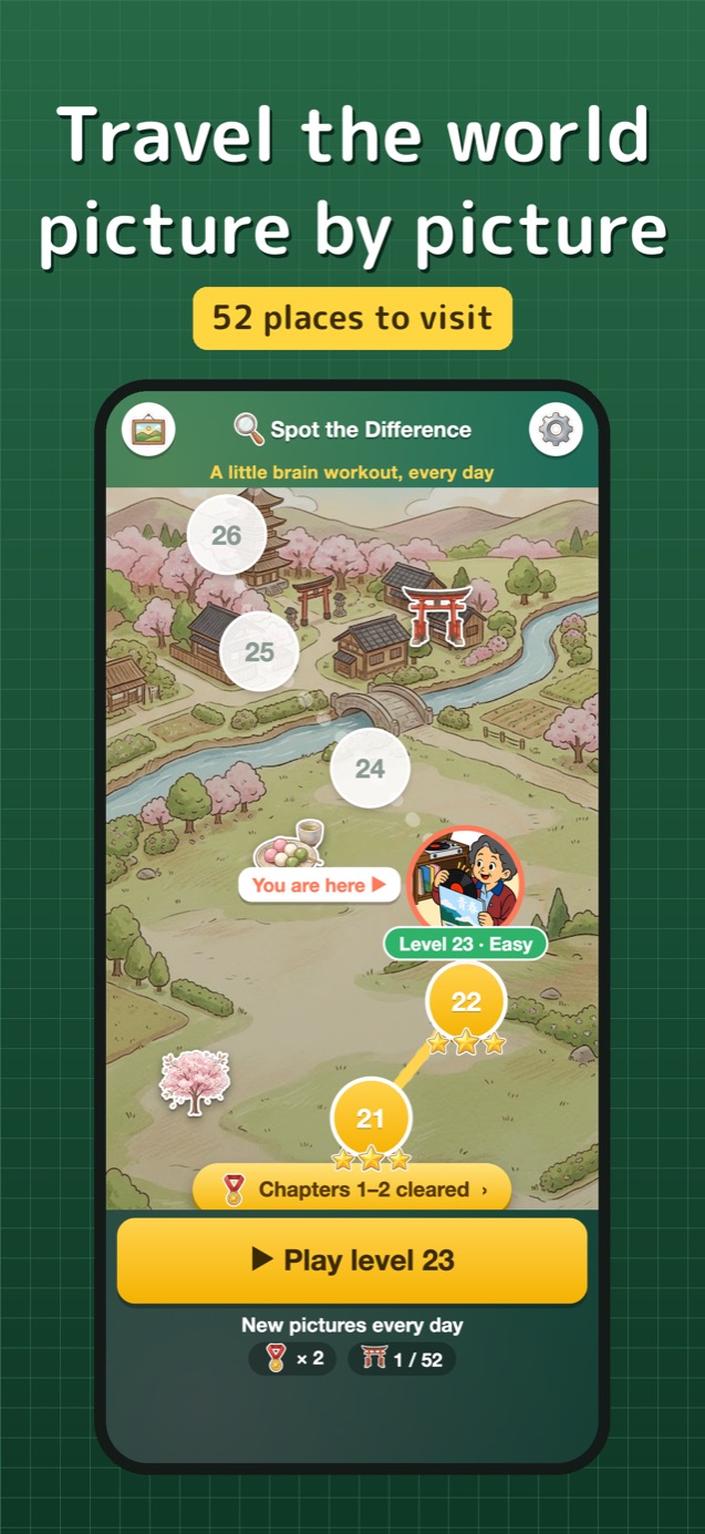 A trip around the world that moves as you play
