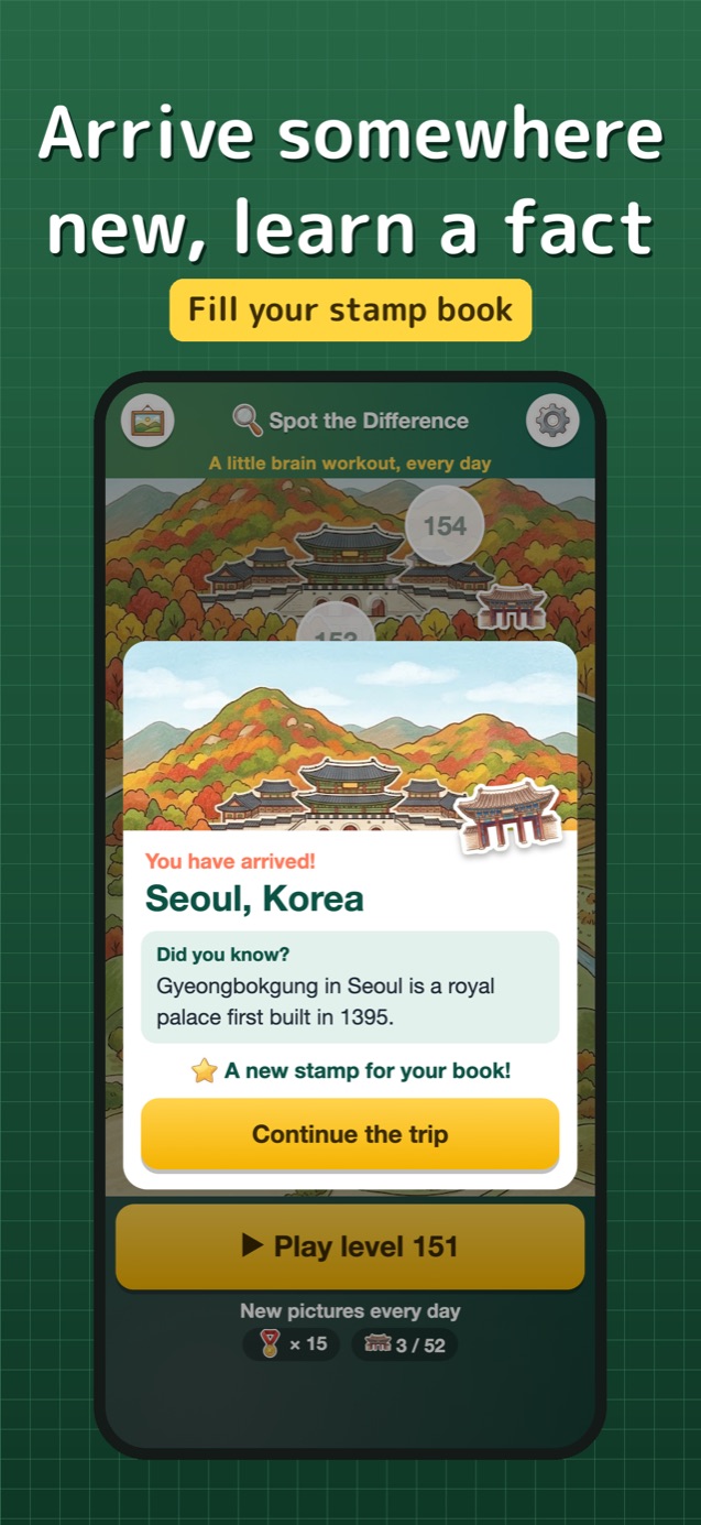 A short fact and a stamp in every town
