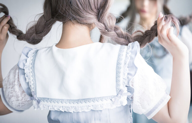 三編みのヘアアレンジ