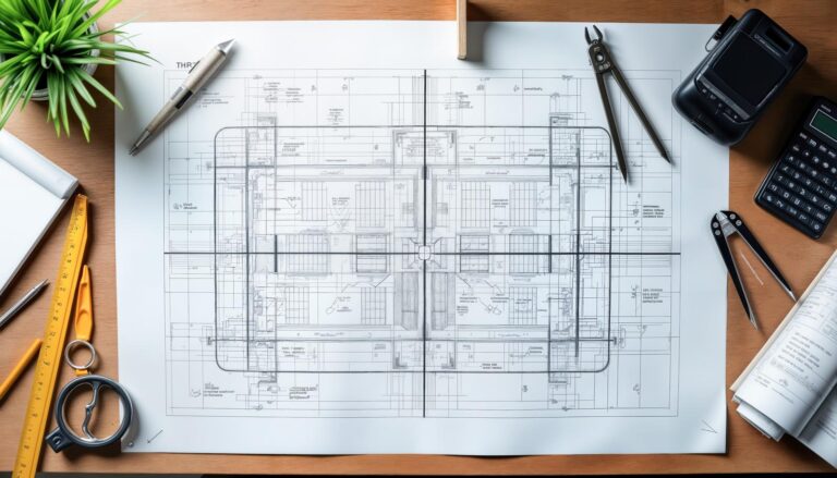 建築図面と製図道具